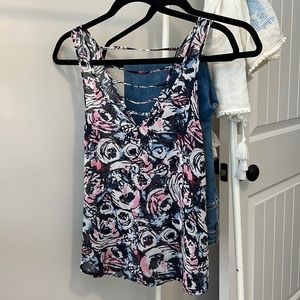 Nollie | sheer | multi color | floral | tank top